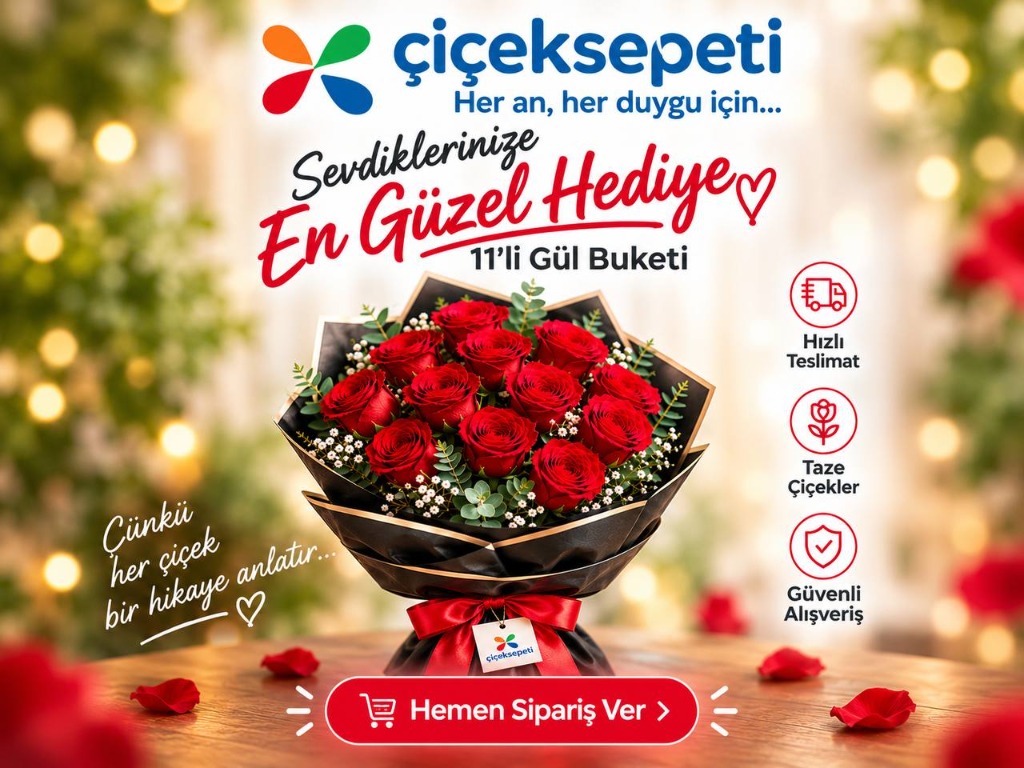 11'li Gül Buketi